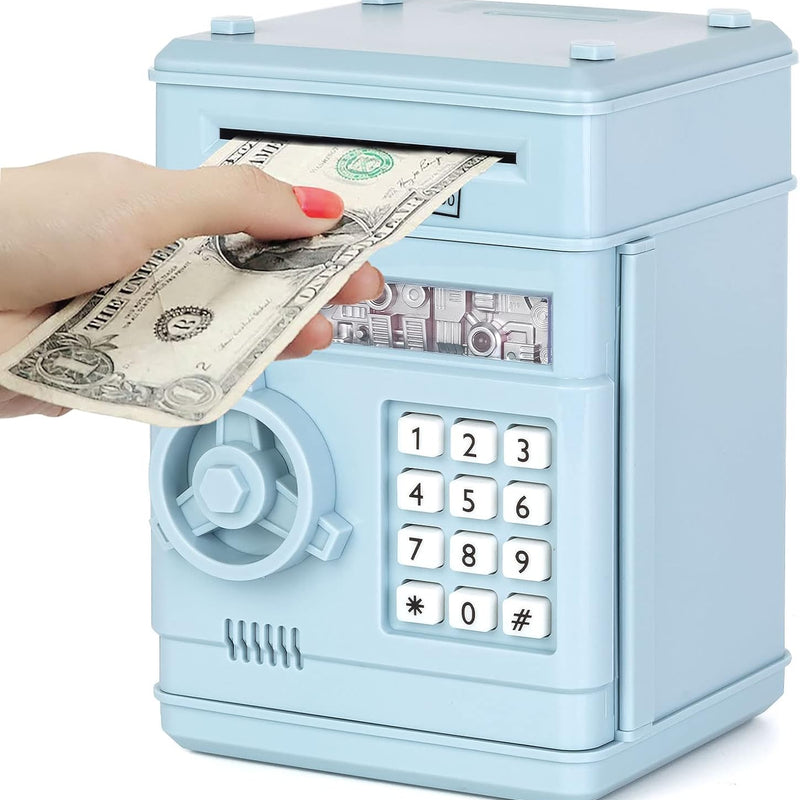 Refasy Piggy Bank Electronic Coin ATM for Kids Age 3-12, Money Savings Box Mini ATM Coin Bank