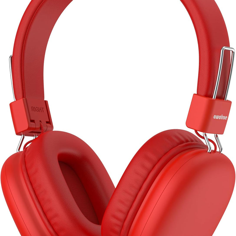 awatrue Kids Over-Ear Bluetooth Headphones, 85dBA Safe Volume, Navy Blue | Built-in Microphone, Bluetooth 5.4, Foldable, 50H Playtime, USB-C Charging