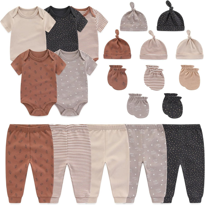 JELYLOVE 20 Pack Baby Boy Girl Bodysuits Sets New born Clothes Essentials | classic & stylish,newborn essentials set,easy to mix & match,everyday wear,easy diaper changes,perfect for new parents