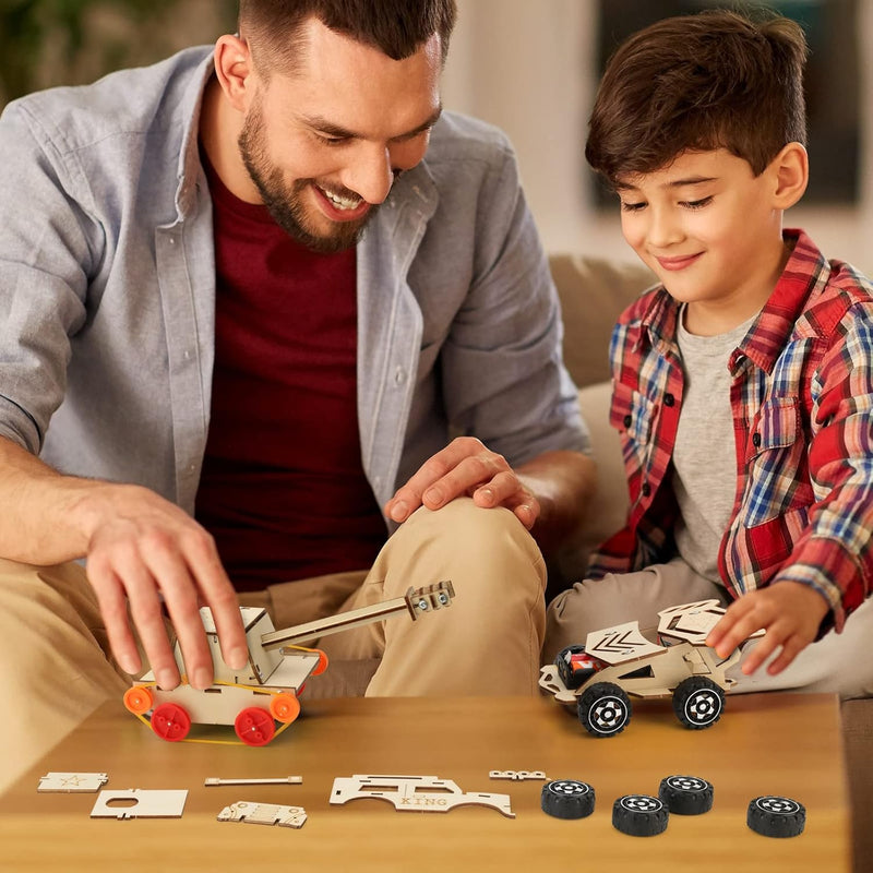 Yutin STEM Kits for Kids Age 8-10 10-12, 6 Set Wood Building Projects Crafts Science Model Car Kits for Kids Age 8-12, Wooden 3D Puzzles, STEM Toys for Boys 8 9 10 12 13 Year Old Birthday Gifts