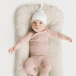 Konssy 8 Pack Baby Newborn Hats, Beanie Hat for Infant Girl Boy 0-6 Months | Knot Sleepy Baby Hats, Buttery Soft & Stretchy Fabric, Preemie & Newborn Hospital Hat, for All Season, (Beige)