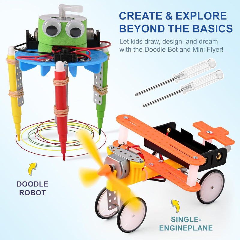 STEM Kit for Kids Ages 6-13, Robot Building Science Kit with 5 Robots to Build, DIY STEM Gift Toy