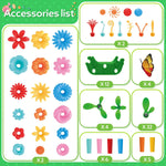 YEEBAY Flower Garden Building Toys for Girls Ages 3-7 - STEM Gardening Set with 148 PCS