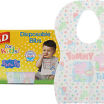 Glad for Kids Disposable Paper Bibs with Crumb Catcher, Unicorns, 30 Count | Absorbent, leakproof design for mess-free feeding at meals, crafts, parties, and travel