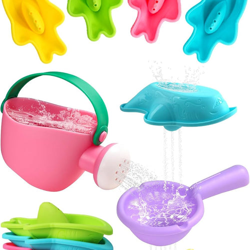 Baby Bath Toys, Mold Free Bath Toys Toddlers 2-4 | Stacking Boat Sensory Water Table Toys and Toddler Pool Toys as Gifts for Boys and Girls Ages 1-3