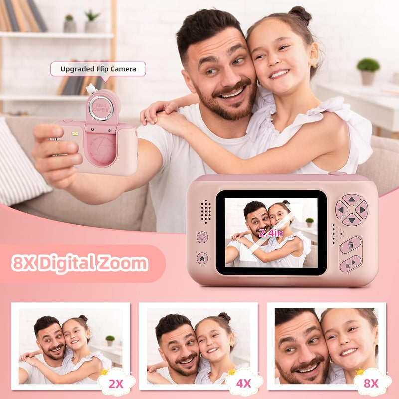 Makolle Kids Camera - Durable HD Digital Video Camcorder with Tripod for Ages 3-12