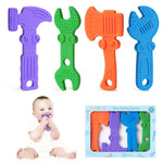 tyry.hu Baby Teething Toys for Boys and Girls 0-6 Months, 6-12 Months, BPA Free Silicone Teether Chew Toys, 4 Packs