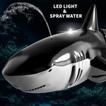 Bennol 1:18 scale 2.4GHz RC shark toys for kids with light and spray water functions, waterproof design