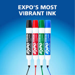 EXPO Dry Erase Markers, Low Odor Ink, Black, Bullet Tip, 12 Count - Whiteboard, Calendar, Organization, Essential Supplies for Office, School, Classroom, Teachers