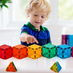 FNJO Magnetic Tiles 110PCS Magnet Building Set for Kids