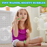 32-pack mini bubble wands for kids, 4.2 inches, 8 colors, non-toxic, toddler-friendly party favor supplies