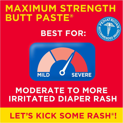Boudreaux’s Butt Paste Maximum Strength Diaper Rash Cream, 2oz & 14oz | Diaper Cream for Baby, Ointment With Zinc Oxide, Fast Relief, Overnight Protection, Moderate to Irritated Diaper Rash