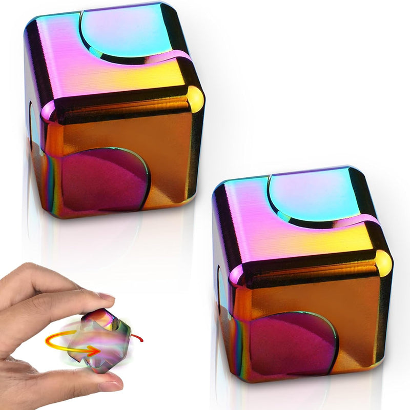 Fidget Spinner Toys Cube Adults Metal Fidgets Cool Stuff Desk Gadgets Office Toy for Teen Boy Small Anxiety Figette Sensory Toy ADHD Tool Fingears Figet Stress Gifts Easter Basket Stuffers Teen Boys