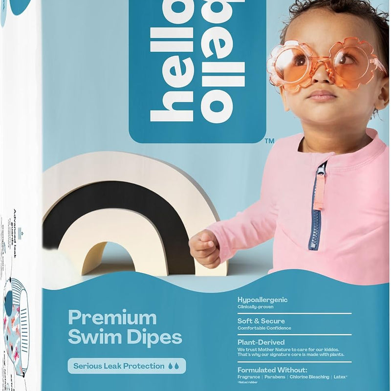Hello Bello Premium Swim Diapers - Size L (32-40 lbs), Cute Extra-Bright Lobster Designs, 17 Count Jumbo Pack