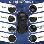 Original Fidget Toy Game, Rubberized Classical Controller Fidget Concentration Toy with 8-Fidget Functions and Lanyard - Excellent for Relieving Stress and Anxiety