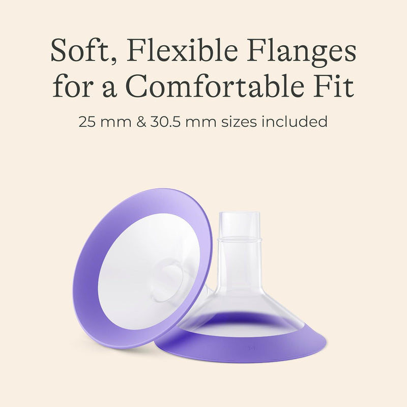 Lansinoh Manual Breast Pump, Breast Feeding Hand Pump with Comfortable Flange, Includes 5oz Baby Bottle with Slow Flow Nipple, Breastfeeding Essentials