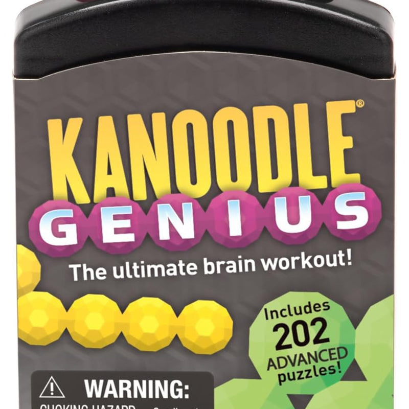 Educational Insights Kanoodle Genius 3D Brain Teaser Puzzles with 202 Advanced Challenges for Kids, Teens, and Adults, a Portable Single-Player Logic Game Enhancing Spatial Reasoning and Problem-Solving Skills.