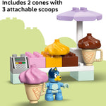 LEGO DUPLO Bluey Ice Cream Trip with Bluey - Toddler Toy for Kids, Boys, and Girls Ages 2+ - Includes Figure and Ice Cream Stand