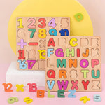 3-Pack Wooden Alphabet Shape Puzzles for Toddlers 3 Years Old Boys & Girls
