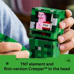 LEGO Minecraft The Creeper Building Toy for Kids, Ages 10+, Includes 1st Version Creeper Minifigure