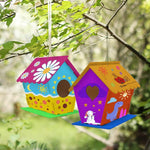 hapray 4 Pack Bird House Craft Kit, DIY Birdhouse for Kids to Build & Paint