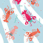Hello Bello Premium Swim Diapers - Size L (32-40 lbs), Cute Extra-Bright Lobster Designs, 17 Count Jumbo Pack