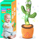 Adjustable Volume Dancing Talking Cactus Baby Toy for 0-6 Months, 4-Level Volume Control, 120 English Songs