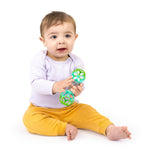 Bright Starts Oball Shaker Rattle Toy: Flexible, Teethable Mini Oballs with Colorful Beads