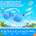 16 Pack Kids Sunglasses Bluk Party Favors - Goodie Bags Stuffers for Children Age 3-8,Boy Girl Neon Glasses with UV400 Protection,Birthday Classroom Graduation Gift,Pool Beach Party Supplies - nylytek