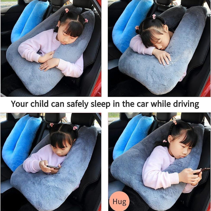 FHSGGP Travel Pillow Cushion for The Back Seat of Car Car Pillow | for Kids A Sleeping Artifact Suitable for Long-Distance Travel of Adults and Children Travel Pillow for Kids Pink