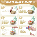 Scvcid Arts and Crafts for Girls Aged 3-12, Includes Extra Accessory Set | DIY Art Flower Toys Fabric Bouquet Craft for Toddler, Birthday Gifts for 3 4 5 6 7 8 9 10 11 12 Year Old Girls
