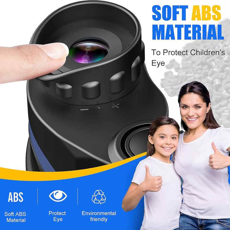 Let's Go! Kids Binoculars 8X Shockproof with Safety Eyepieces Compact Design