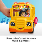 Fisher-Price Little People Toddler Toy School Bus with Lights, Music and Figures for Pretend Play Ages 1+ Years
