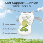 BUNWAG Baby Bathtub, Collapsible Newborn Bathtub for Infant to Toddler with Soft Cushion and Thermometer,Portable Travel Newborn Tub with No-Slip Feet, Baby Shower Gifts, 0-12 Months Baby Bath, Grey