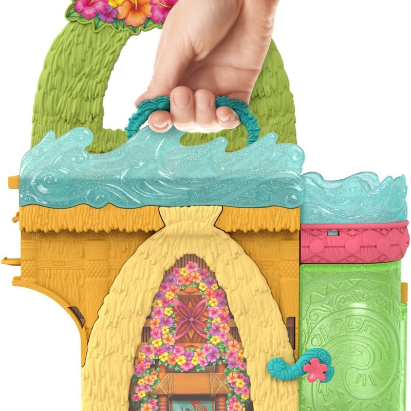 Mattel Disney Princess Toys, Moana Storytime Stackers Doll House with Moana Small Doll, 1 Animal Friend & 9 Accessories, Inspired by Disney Movie