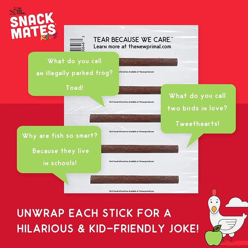 The New Primal Snack Mates, Chicken and Apple Stick - All Natural Chicken, High Protein and Low Sugar Kids Snack, Certified Paleo, Gluten Free, Lunchbox Friendly - 1 Count (Pack of 5)