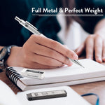 Four Candies 4PCS Metal Mechanical Pencil Set with 0.7mm Medium Point, 480 Leads, 12 Erasers, Fancy Mechanical Pencils Pack with Case for School Writing, Art Drawing & Drafting