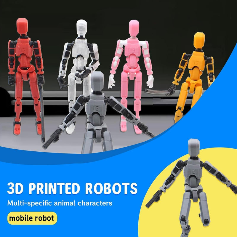 MerryXD T13 3D Action Figure,Assembly Completed Dummy Nova Titan Lucky 13 Action Figure 3D Printed Multi-Jointed Movable Toy Grow in The Dark Blue