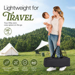 Pamo Babe Pack and Play Portable Baby Crib Foldable Playard Leightweight Travel Playpen for Tooddlers and Infant Black