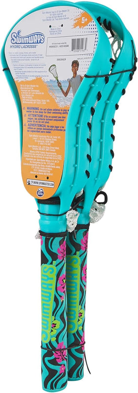 SwimWays Hydro Lacrosse Waterproof Lacrosse Set for Ages 5+ | Lightweight, Travel-Friendly Set Includes Ball for On-the-Go Play Anywhere, Encourages Exercise; Boosts Hand-Eye Coordination