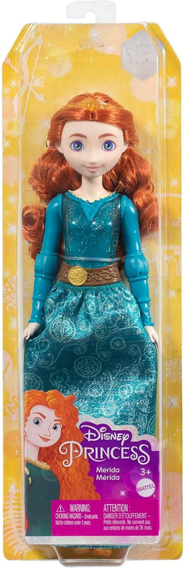 Mattel Disney Princess Merida Doll in Sparkling Fashion with Removable Skirt, Tiara and Shoes, Posable & Collectible, Inspired by Brave Movie
