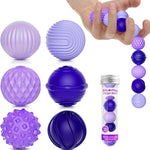 Silicone Magnetic Balls, Fidget Toys, 6-Pack Stress Relief Toys for Adults, Teens, Sensory Toy for Fingers Hands, Quiet Office Desk Toys with Textures, Magnet Fidget Fun Gift (Purple)