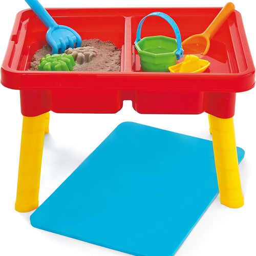 Kidoozie - Sand 'n Splash Activity Table | Scoop, pour and build at stand-up height - dual sensory bins with a cover for backyard mornings or playroom days, Ages 2+