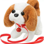 KSABVAIA Plush Golden Retriever Toy Puppy Electronic Interactive Dog - Walking, Barking, Tail Wagging, Stretching Companion Animal for Kids Toddlers