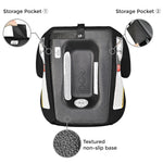 Diono Solana Lite Backless Booster Car Seat Pack of 2, Lightweight & Portable for Travel, Machine Washable Covers, 40-100 lbs, Black Storm