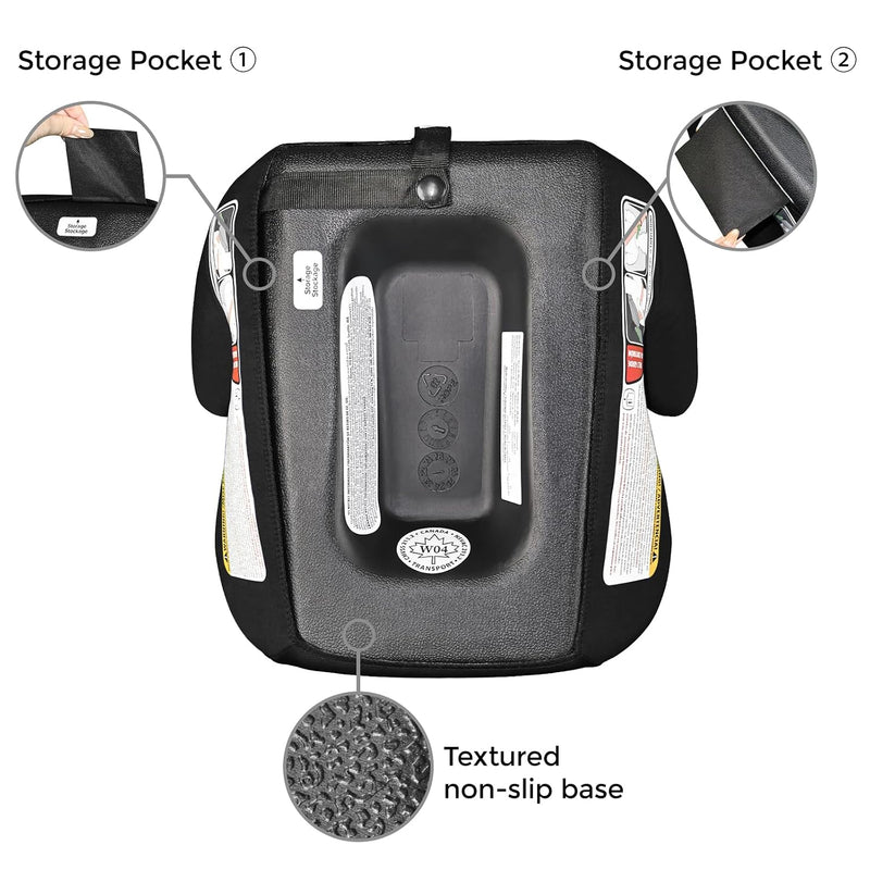 Diono Solana Lite Backless Booster Car Seat Pack of 2, Lightweight & Portable for Travel, Machine Washable Covers, 40-100 lbs, Black Storm