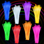springflower 100pc glow sticks bulk party favors, 8" glow in the dark party supplies, kids or adult party accessories