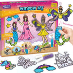 Imagimake Window Art - Princess, DIY Mess-Free 16 Pieces Suncatcher Kit | Stained Glass Painting Craft Activity for Kids, Birthday Gift for Girls Ages 5,6,7,8,9,10,12 Years Old