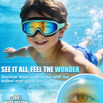 Aegend Swim Goggles Wide Frame Anti-Fog Swimming Goggles for Kids 3-14 | 2 Pack Anti-UV Comfort Fit Swimming Mask for Boys Girls Youth Ideal for Pool, Beach, Swim Lessons, Vacation