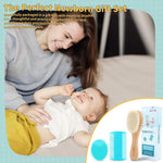 DEBETOOL 3-Piece Cradle Cap Brush Set with Comb & Baby Hair Brush | Natural Wooden Baby Brush Kit for Newborn & Infant Gentle Scalp Care